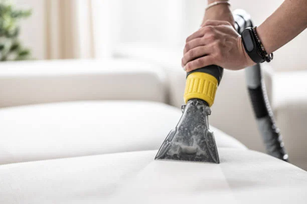 Equipamento industrial de extração higienizando colchão branco